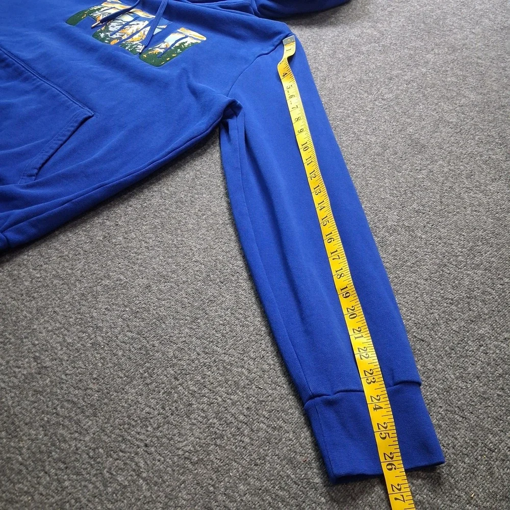 Polo Ralph Lauren Blue Mountain Graphic Fleece Hoodie Cotton Men's L Gorpcore
